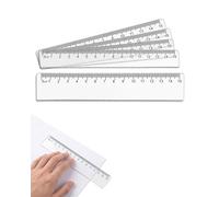 YIPFEN 5 reglas transparentes de plástico, flexibles y resistentes, regla pequeña para escuela primaria, estudiantes, oficina, diseño y dibujo técnico (15 cm)