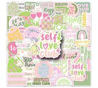 YIPFEN 50 piezas Pegatinas de Citas Inspiradoras, Pegatinas Frases Motivadoras, Stickers Aesthetic, Pegatina Inspiradoras, Pegatina Vinilo para Pc Ordenador Portatil Agenda