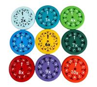YIPFEN 9 Piezas Fidget Spinner Matemáticas, Juguetes Educativos, 1x1 Juegos de Cálculo y Rompecabezas, Interactivo para el Aprendizaje de la Multiplicación y División, a Partir de 6 años