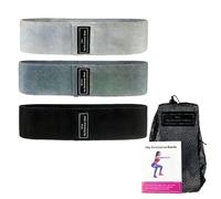 YIPFEN Amonax 3 Bandas Elásticas Musculación para Piernas y Sentadillas, Bandas de Resistencia Fitness Mujer y Hombre Negro Gris