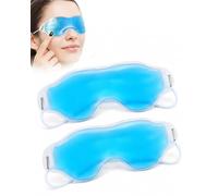 YIPFEN Antifaz de Gel Frío y Calor Azul - Pack de 2 Máscaras Reutilizables para Alivio EFICAZ de Migrañas, Ojos Hinchados y Fatiga Ocular. Dual para Sinusitis, Alergias y Relajación Profunda.