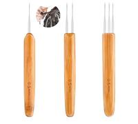 YIPFEN Ganchillos Crochet para Dreadlocks 0.5mm Set 3 Piezas (1, 2 y 3 Ganchos) | Herramientas Profesionales para Trenzas y Mantenimiento Capilar
