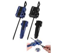 YIPFEN Lanzadores X Pack 4 pzs (2 Lanzadores+2 Mangos) con Cuerda, Negro y Azul, para Arrancadas Precisas y Control Óptimo. Compatible con Gyro X.