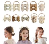 YIPFEN Lote de 20 Coleteros para Niña Elásticos con Lazo Accesorios para Bebé y Niña para Coleta