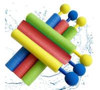 YIPFEN Pack de 6 Pistolas de Agua de Espuma EVA para Niños, Juguetes Acuáticos de Bomba Suave y Ligera, Sin BPA, Perfectas para Piscina, Playa y Batallas de Agua