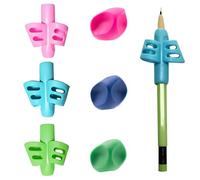 YIPFEN Pack de 6 unidades Ayuda para escribir y corrección de postura para niños de 3 a 8 años, ergonómico, adaptadores para zurdos y diestros, mejora la escritura a mano, agarre de lápiz (Multicolor)