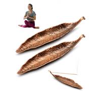 YIPFEN Quemador de Incienso y Porta Incienso, Set de 2 Piezas con Bandeja Atrapacenas, Soporte Base Estable para Meditación Profunda, Yoga Relajante y Decoración Zen del Hogar
