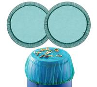 YIPFEN Red Depósito Agua de Lluvia, 2 piezas ajustable con cuerda de tracción, cubierta de malla protección contra hojas e insectos, barriles de colección, recogida para lluvia (60 cm)