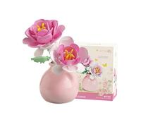 YIPFEN Rosa de Ladrillos 1 Pieza - Kit DIY Flores Artificiales Maqueta para Construir, Regalo de Amor Eterno que Nunca se Marchita, Decoración Hogar para Adultos.