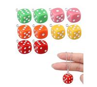 YIPFEN Set 10 Dados de Plástico, 5 Colores Surtidos - Robustos, Duraderos y Versátiles para Juegos de Mesa, Aprendizaje y Fiestas Familiares