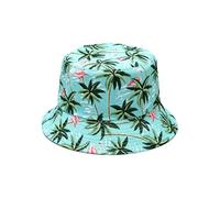 YIPFEN Sombrero de Pescador Flamenco Celeste para Mujer, Protección Solar UV y Diseño Único. Ideal Verano, Playa, Viaje. Ligero y Transpirable. 1 Unidad.