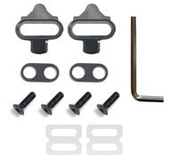 YIPFEN SPD-Cleats con placas antideslizantes - compatibles con Shimano SPD (SH51) para pedales de 2 agujeros - acero CrMo, incluye tornillos y arandelas (12° Float)