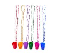YIPFEN Vasos de Chupito con Collar, 6 Unidades de Plástico Reutilizables para Colgar, Divertidos Accesorios para Despedidas de Soltera y Fiestas.
