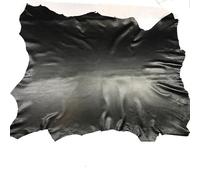 YIPOCH Hoja de Tela de Cuero Genuino Suave de Color Negro, Pieza de Piel de Cabra Real, Material de Cuero para Coser, 60x70cm de Espesor, 0,6mm