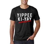 Yippee Ki Yay - Camiseta Manga Corta (Negro, L)