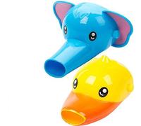 YIQI Extensor de Grifo para niños bebés Niños - Juego de 2 Extensores de Animales para lavamanos del lavamanos de Las Llaves (Elefante + Patos)