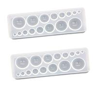 YIQIFUYA 2 moldes de resina de silicona de esfera pequeña, kit de fabricación de joyas para regalo, joyas, collares, colgantes, manualidades