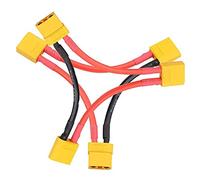 Yiqigou 2 unids XT90 Series Conector 1 Conector Hembra a 2 Macho Conector Adaptador con Cable de Silicona 10AWG de 4.9 Pulgadas