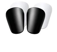 YIQILAIYA 2 Pares Mini Espinilleras Futbol, 10 x 6cm Espinilleras Futbol Pequeñas Criança para Hombres, Mujeres, Niños (Negro + Blanco)