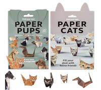 YIQILAIYA Gato y Perro Diy Papel Origami Animal Kit 100 Pcs, Kit de papel de gato 3D Kit de papel plegable creativo para niños y adultos Aplicable Amigos Familia Expresar Sentimientos