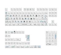YiQinzcxg 136 teclas/Set Sea Salts Course Dye Sublimation Keycaps Altura Original Teclas Para Teclados Mecánicos