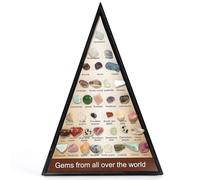 YiQinzcxg 36 muestras de piedras preciosas de ágata de cristal natural Colección de minerales educativos para entusiastas de la geología y proyectos artesanales Colección de muestras de minerales