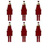 YiQinzcxg Adornos de cascanueces flocados de plástico decoración navideña para decoración de árbol genealógico, suministros de fiesta, decoración tradicional de fiesta de Navidad