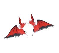 YiQinzcxg Bandas para el pelo de diablo, adornables, accesorios para fotos, Halloween, anime, diadema, fiesta, diadema peluda para festivales de música, Halloween, cosplay