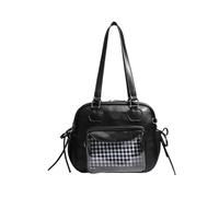 YiQinzcxg Bolso de hombro transparente de la PU del anime para la moda hermosa con múltiples bolsillos ligero antebrazo bolso para uso diario Otaku accesorio de moda, Negro
