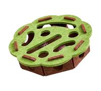YiQinzcxg Caja de rompecabezas de actividad multiuso para gatos, juguete con campanas extraíbles, mejora la inteligencia y la flexibilidad
