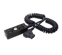YiQinzcxg D Tap macho tipo B a 4 puertos D Tap hembra divisor cable adaptador cable de alimentación 1/4 tornillo batería