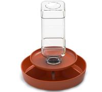 YiQinzcxg Dispensador de comida graduado Herpetile con recarga automática y botella de vigilancia transparente que ahorra espacio para tortugas, lagartos, cuenco de agua transparente para reptiles