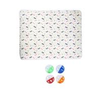 YiQinzcxg Esterilla para dormir para mascotas, absorbente de orina con 4 bolas divertidas para perros y gatos activos, reduce el estrés en el interior, almohadilla de orina para perros, lavable