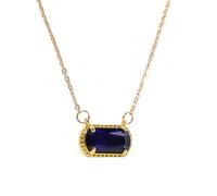 YiQinzcxg Hermoso collar de circón colgante elíptico personalizado cadena de clavícula joyería elegante para aniversario o cumpleaños collar de circón, talla única, como se describe, como se describe