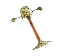 YiQinzcxg Soporte giratorio de metal con diseño "Dios de la riqueza" para decoración de oficina en casa, soporte de cono giratorio artístico "Dios de la riqueza"