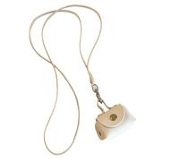 YIQPKUM Collar Mini Bolso Cuero Falso Delicado Colgante Cordón Trenzado Lindo Joyería Mujer Amigas Declaración Regalos (Blanco)