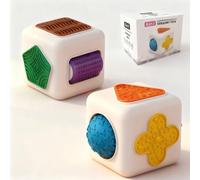 YIQUHUI Cubo de actividad sensorial, juguete de aprendizaje Montessori de viaje para habilidades motoras finas, juguete de enfoque para aliviar el estrés para niños y adultos, regalo de relleno de