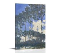 YiQuSoft Claude Monet Poplars at The River Epte, 1891 Tate, London Poster Artworks Canvas Room Aesthetic Wall Art Prints Home Modern Decor Frame-Style 50 x 75 cm