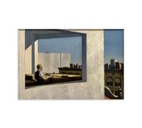 YiQuSoft Edward Hopper - Póster de oficina en una ciudad pequeña, lienzo decorativo para el hogar, dormitorio, decoración moderna, sin marco, 30 x 45 cm