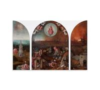 YiQuSoft Hieronymus Bosch The Last Judgment (1495-1505) Póster en lienzo decorativo para dormitorio, moderno, impresión para el hogar, sin marco, 20 x 30 cm