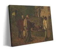 YiQuSoft Jean-François Millet - Póster estético de pared con texto en inglés "Bringing Home The Calf Born in The Fields" (50 x 75 cm)