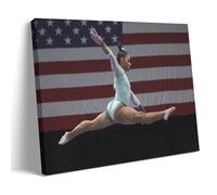 YiQuSoft Jordan Chiles Classic Move - Póster de gimnasia Superstar_LE_upscale_balanced_x2, lienzo decorativo para pared, sala de estar, dormitorio, pintura estilo marco, 60 x 90 cm
