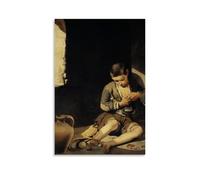YiQuSoft Póster de Bartolome Esteban Murillo El joven mendigo, C. 1645, pintura en lienzo, obras de arte para dormitorio, sala de estar, decoración sin marco, 30 x 45 cm