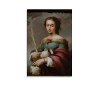 YiQuSoft Póster de Bartolome Esteban Murillo St.Rufina, lienzo decorativo para el hogar, dormitorio, decoración moderna, sin marco, 40 x 60 cm
