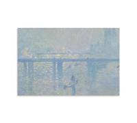 YiQuSoft Póster de Claude Monet Charing Cross Bridge de 1899, decoración del hogar, arte de pared, impresión para dormitorio, pinturas decorativas para habitación, estilo sin marco, 40 x 60 cm