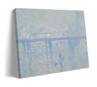 YiQuSoft Póster de Claude Monet Charing Cross Bridge de 1899, lienzo estético para habitación, decoración moderna del hogar, estilo marco, 50 x 75 cm