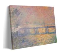 YiQuSoft Póster de Claude Monet Charing Cross Bridge, Londres, 1899-1901, lienzo decorativo para el hogar, dormitorio, decoración moderna, estilo marco, 40 x 60 cm