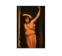 YiQuSoft Póster de Frederic Leighton El último reloj de héroe, lienzo para pared, cuadros fotográficos, decoración de habitación, decoración del hogar, estilo sin marco, 20 x 30 cm