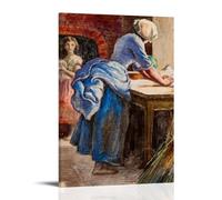 YiQuSoft Póster de John Everett Millais de la parábola del tesoro oculto (c.1860), lienzo para pared, impresión artística para colgar, idea de regalo, decoración del hogar, obras de arte, estilo marco
