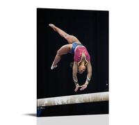 YiQuSoft Póster de Jordan Chiles Classic Move para gimnasia, atleta, superestrella, arte de pared, pintura en lienzo, obras de arte para dormitorio, sala de estar, decoración, estilo marco, 50 x 75 cm